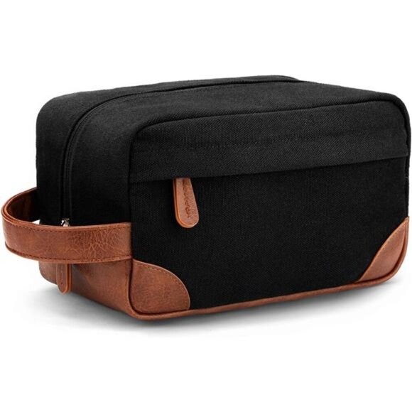 Toiletry Bag Hanging Dopp Kit for Men Water Resistant Canvas Shaving Bag